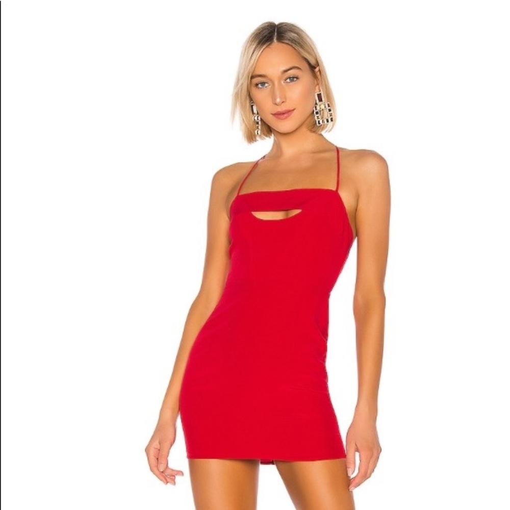 NBD x Naven Rose Dress in True Red (Revolve)